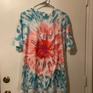 Tie dye good vibes shirt